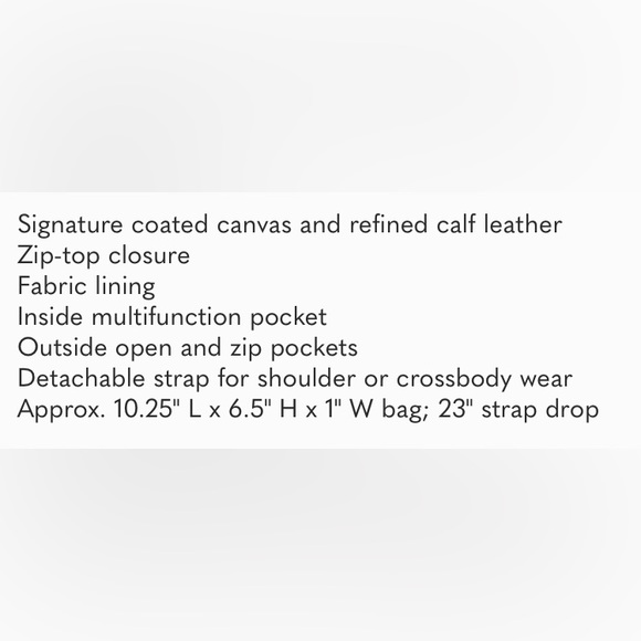 coach signature coated canvas polly crossbody and matching card wallet EUC $300 - Picture 7 of 13